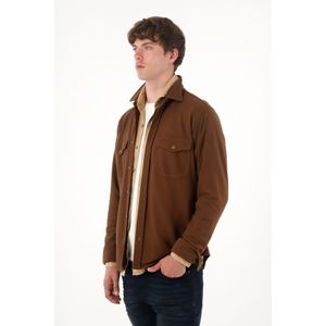 Buzo tipo camisa café para hombre
