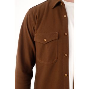 Buzo tipo camisa café para hombre