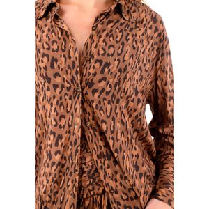 Camisa con estampado de animal print para mujer