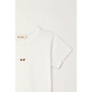 Camiseta básica estampada blanca para niña