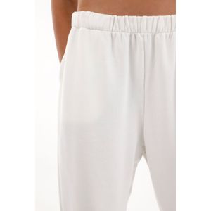 Pantalón de pijama tipo jogger crudo para mujer