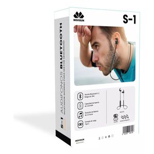 Audífonos Bluetooth Movisun S-1 Sujetador Interno Ergonómico Color Negro