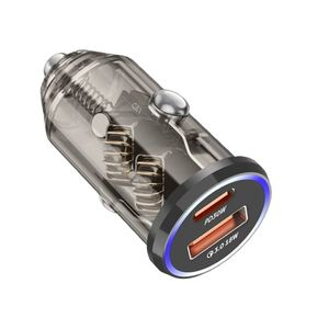 Cargador de Carro Movisun C-25 tipo c 30w - usb 225w carga Turbo Color Transparente