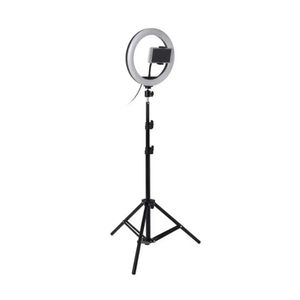 Aro de luz LED de 26 cm con trípode y soporte para celular