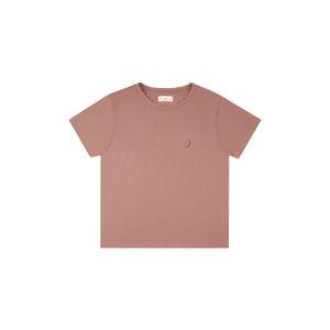 Camiseta manga corta estampada naranja para mujer