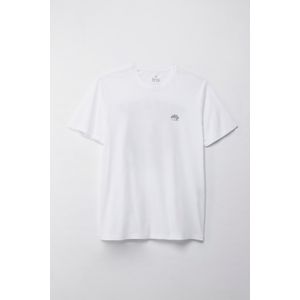 Camiseta manga corta estampada blanca para hombre