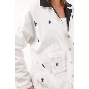 Abrigo largo oversize crudo para mujer