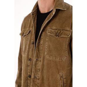 Abrigo en corduroy café para hombre