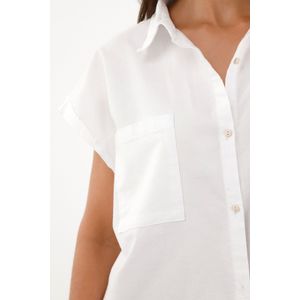 Camisa oversize manga sisa para mujer