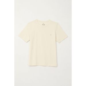 Camiseta básica con raqueta bordada crudo para niño