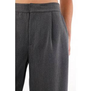 Pantalón Wide Leg tela tipo sastre gris para mujer