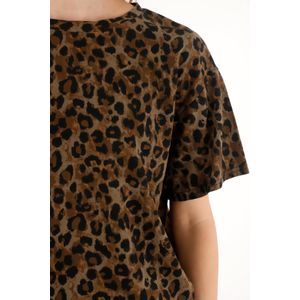 Camiseta oversize de animal print para mujer