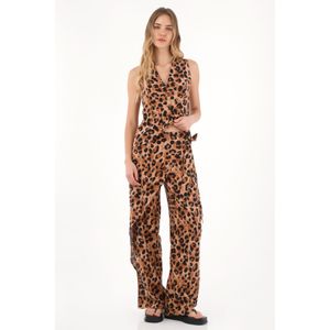 Pantalón con estampado de animal print multicolor para mujer