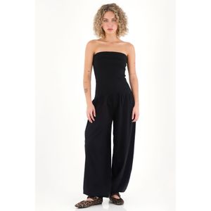 Enterizo strapless negro para mujer
