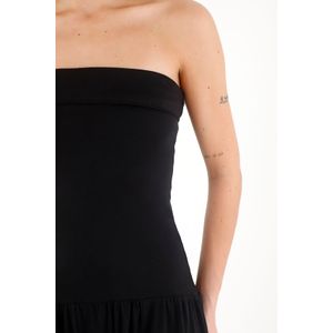 Enterizo strapless negro para mujer