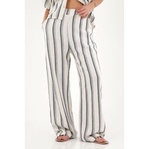 Pantalón con bolsillos laterales a rayas para mujer