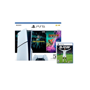 Consola PS5 Estandar 1TB + 3 juegos: Returnal- Ratchet & Clank – FIFA 2025 + 1 control inalámbrico