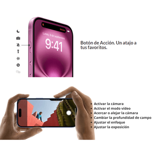 Celular iPhone 16 128GB Negro - Puerto SIM