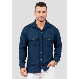Camisa Hombre Azul Profundo Mp 110532