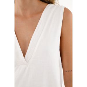 Vestido crudo manga sisa para mujer
