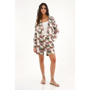Abrigo tipo blazer estampado para mujer