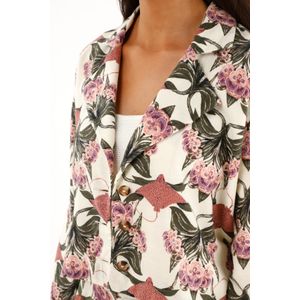 Abrigo tipo blazer estampado para mujer