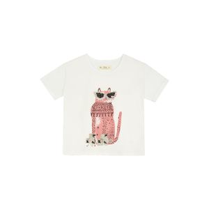 Camiseta blanca manga corta para niña