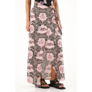 Falda tipo pareo con estampado de peces para mujer
