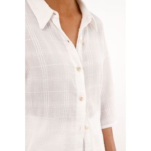 Camisa oversize color crudo para mujer