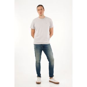 Camiseta gris clásica manga corta para hombre