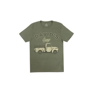Camiseta verde clásica estampada para hombre