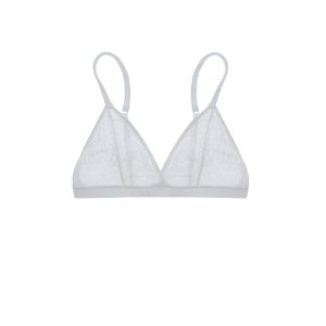 Top tipo bralette en encaje blanco para mujer