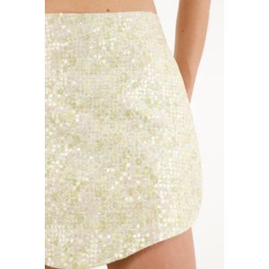 Falda corta con lentejuelas para mujer