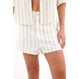 Short con estampado a rayas verdes para mujer