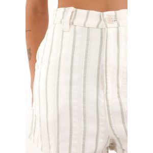 Short con estampado a rayas verdes para mujer
