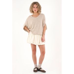 Falda tipo globo crudo para mujer