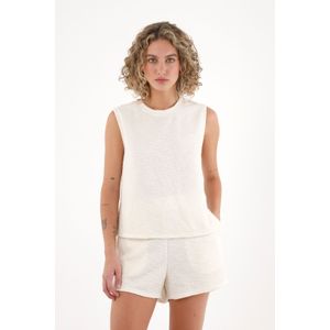 Camiseta manga sisa crudo para mujer