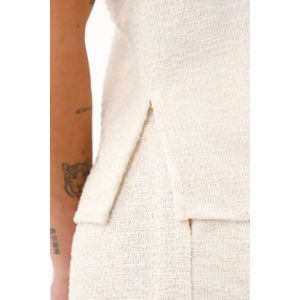 Camiseta manga sisa crudo para mujer
