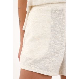 Short de tela con textura crudo para mujer