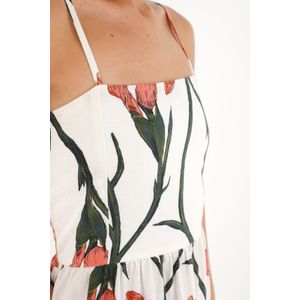 Vestido largo con estampado de flores multicolor para mujer
