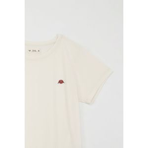 Camiseta básica estampada crudo para mujer