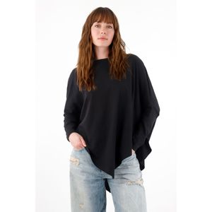 Camiseta manga larga negra para mujer