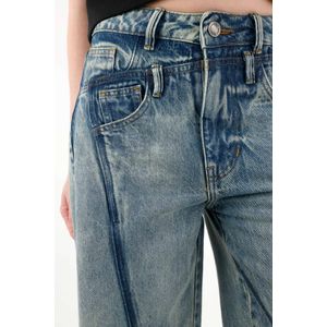 Jean Wide Leg multibolsillos azul para mujer