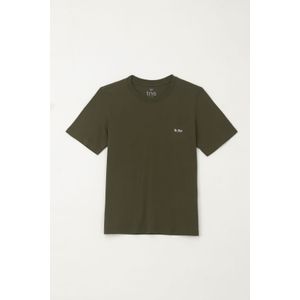 Camiseta básica con estampado verde para niño