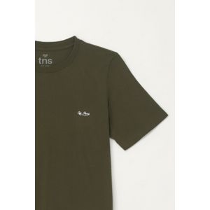 Camiseta básica con estampado verde para niño