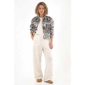 Pantalón bota recta crudo para mujer