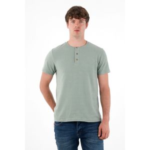 Camiseta en tela tejida verde para hombre
