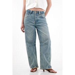 Jean Horseshoe con charretera decorativa para mujer