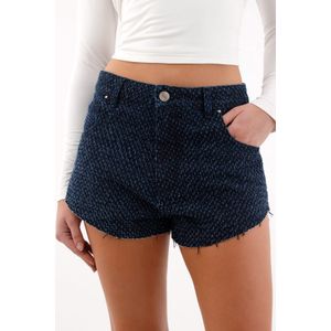 Bermuda en algodón 100% azul para mujer