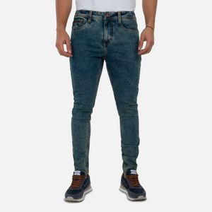 Jean Skinny Color Azul Medio Para Hombre